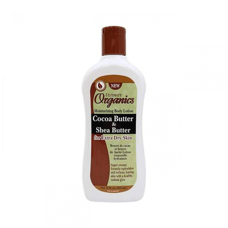Ultimate Organics Cocoa Butter & Shea Butter Moisturizing Body Lotion Dry Skin