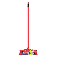 Velida 3 Action Broom with Handle