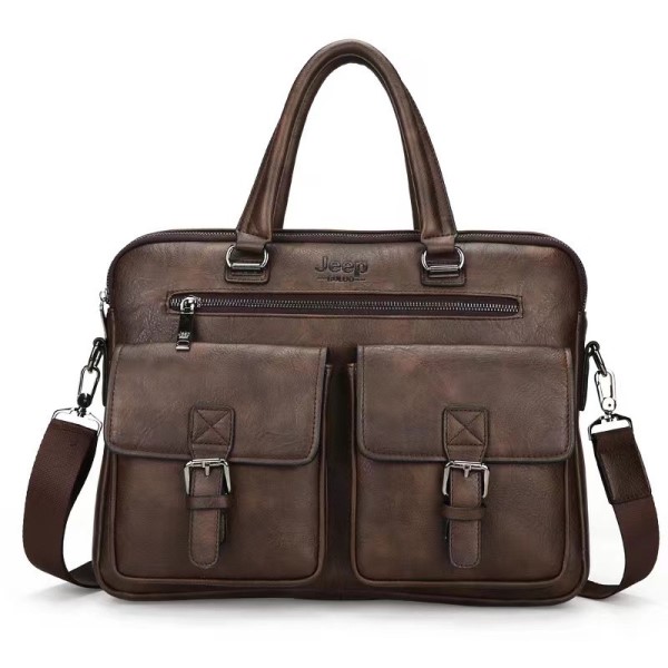 CLASSY DESIGN SPACIOUS JEEP BAG-DARK BROWN