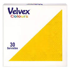Velvex Deep Colour Sunshine Yellow Serviettes 33cm