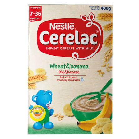 Nestle' Cerelac Wheat Banana BIB 400g