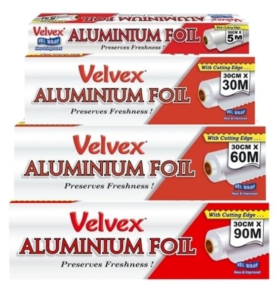 Velvex Aluminium Foil 45cm(w)x150m(l)