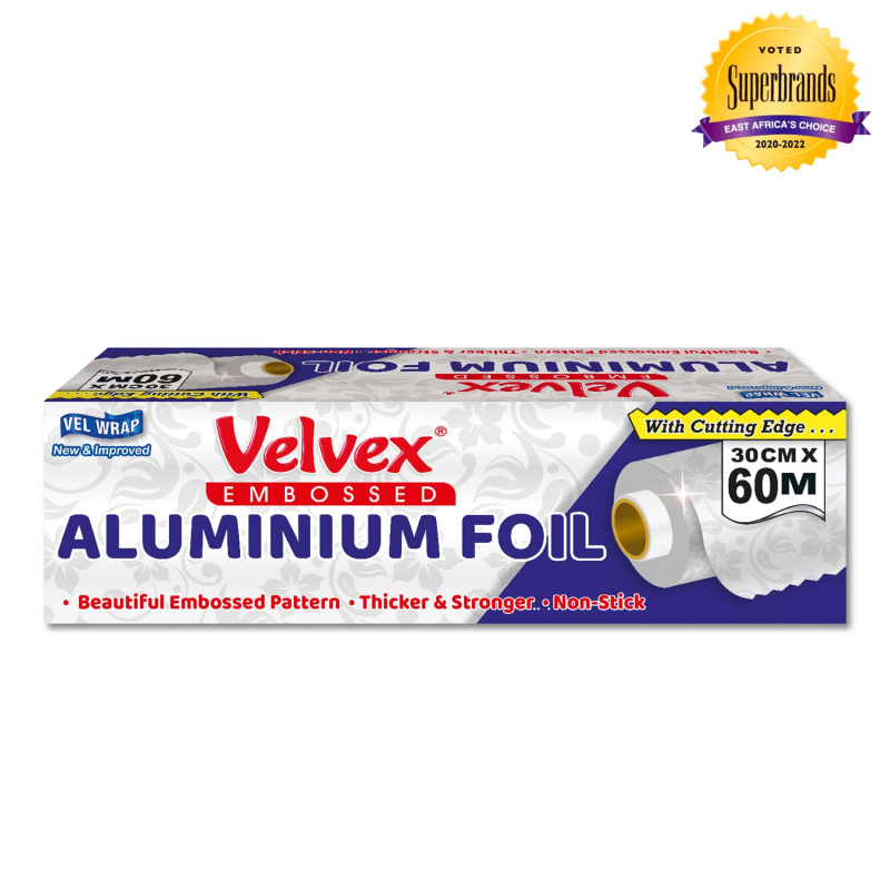 Velvex Aluminium catering foil Embossed 30cm(w) 60m(l)