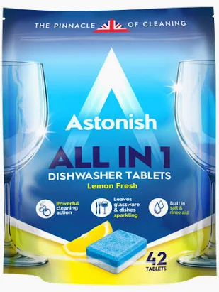 Astonish All in One Dishwasher Tablets - 42 Tablets