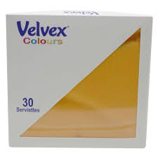 Velvex Deep Colour Papaya Orange Serviettes 33cm