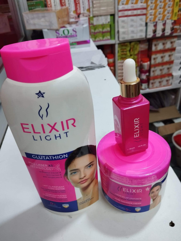 Elixir CLARIFYING. FACE & BODY SERUM. DSR FACE CREAM.