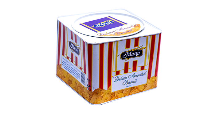 Manji Deluxe Assorted Biscuits 2kg Tin