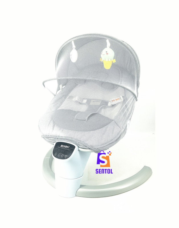 BY055 Auto Baby Swing Natural Sway Electric Baby Rocker With Lullabies, Remote, Touch Panel, Net
