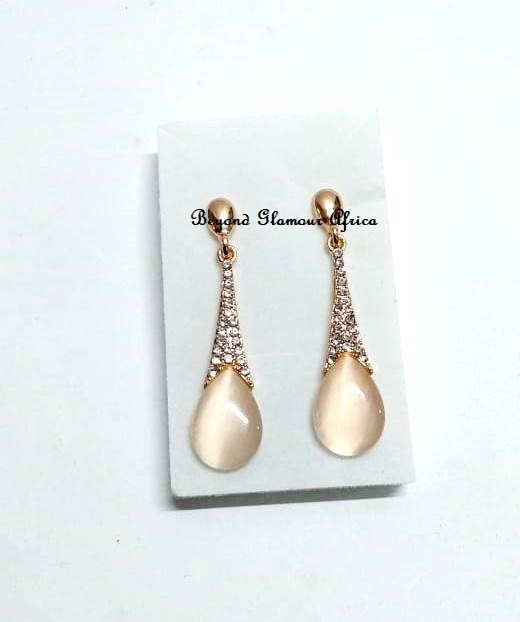 Womens Crystal Long Dangle Earrings
