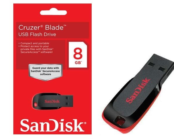 SanDisk 8GB Cruzer Blade Flash Drive