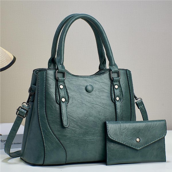 CLASSY NEW DESIGN 2 IN 1 WOMEN HANDBAG GREEN