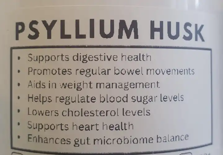 Psyllium husk for Digestive health. type of fiber that acts as a gentle, bulk-forming laxative. Possible benefits range from relieving constipation and treating diarrhea to managing blood sugar levels