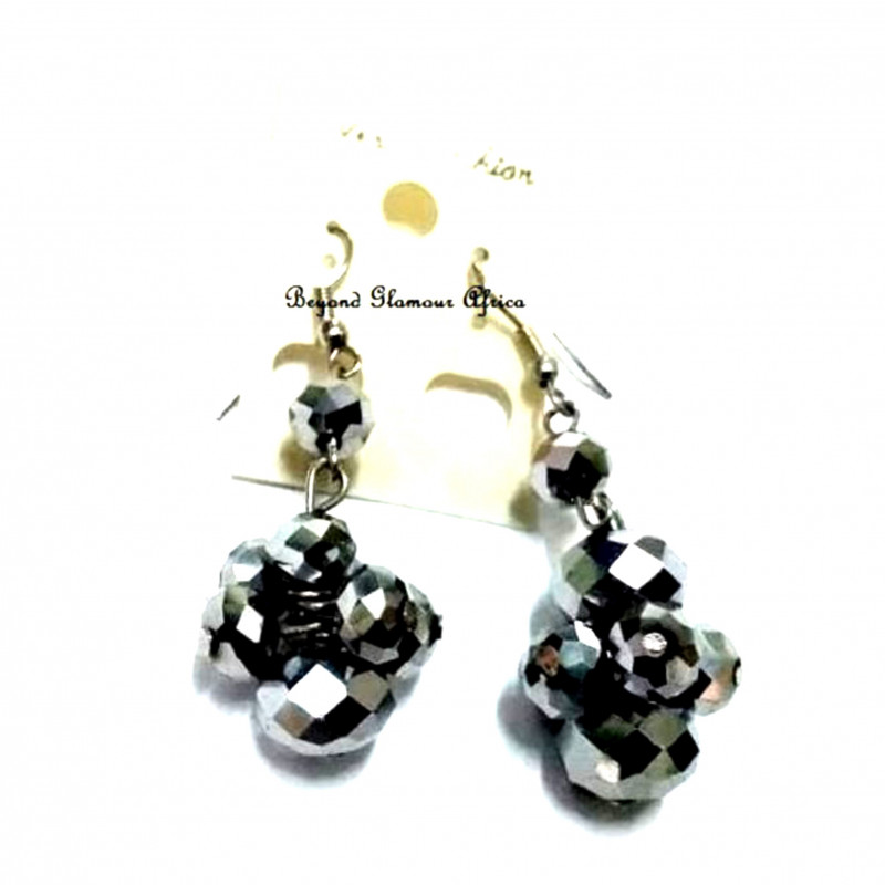 Womens Grey crystal earrings