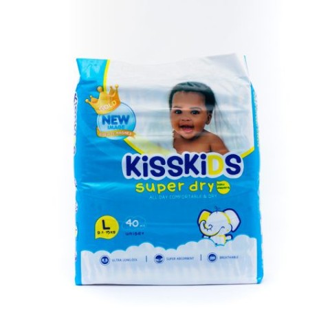 Kisskids Diapers High Count Green Large 40pcs