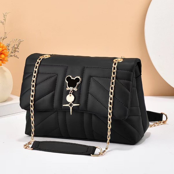 HIGH QUALITY FASHIONABLE SLING BAG FOR LADIES-BLACK