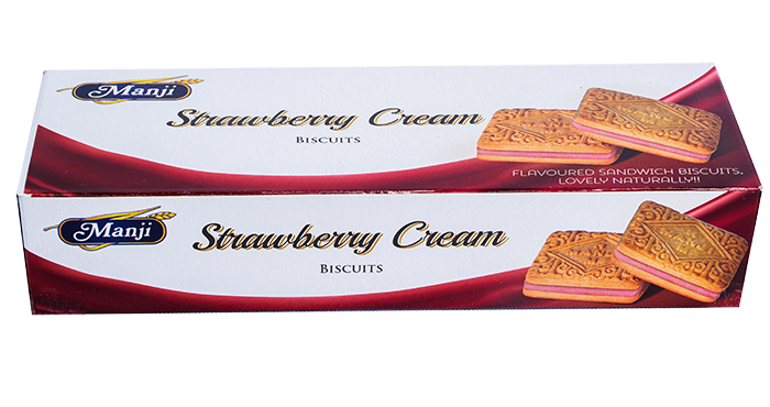 Manji Sandwich Cream Biscuits - Strawberry Cream 160g