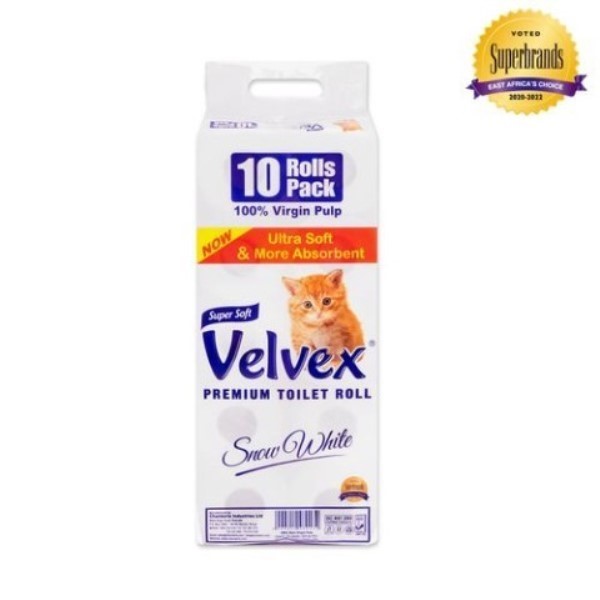 Velvex Premium Toilet Tissue White 10 Pack