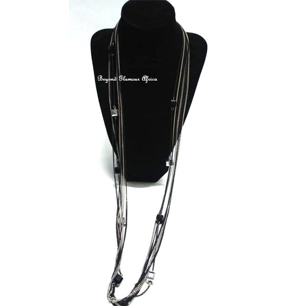 Ladies Tone Silver Tone Layered Necklace