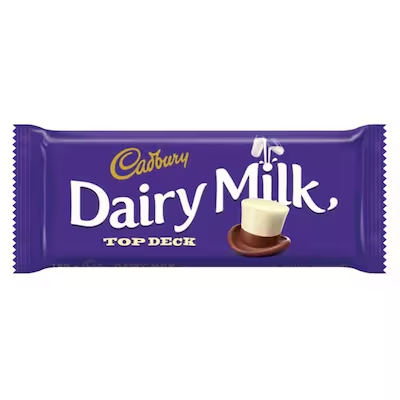 Cadbury Dairy Milk Top Deck Chocolate Bar 150Gx20