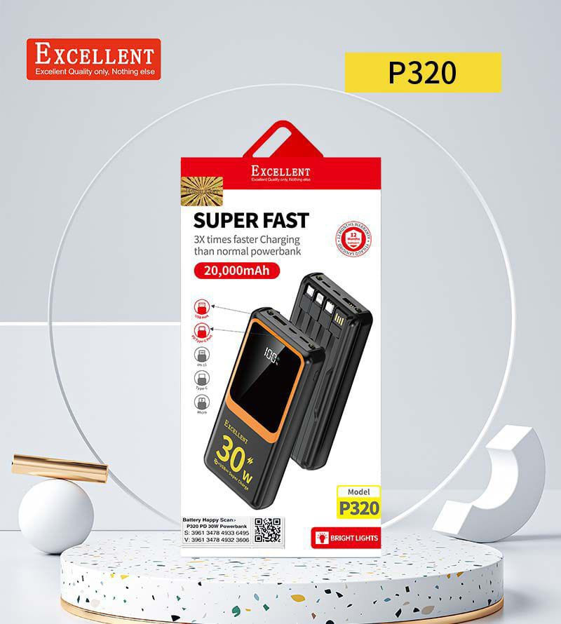 Excellent 20,000mAh 30W Powebank(P320)