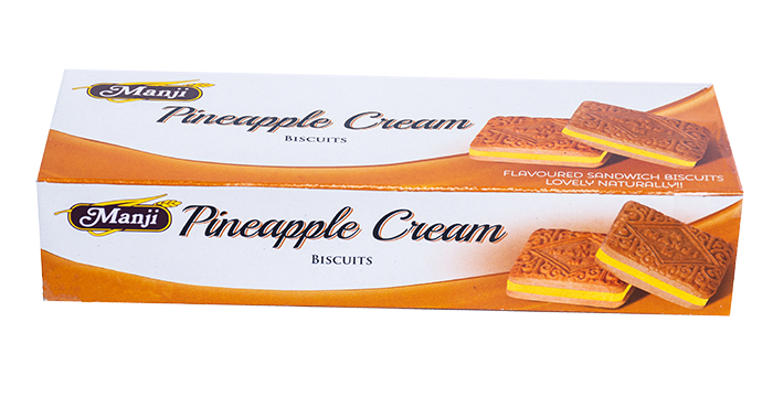 Manji Sandwich Cream Biscuits - Pineapple Cream 160g