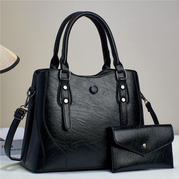 NEW FASHION WOMEN 2 IN 1 HANDBAG-BLACK