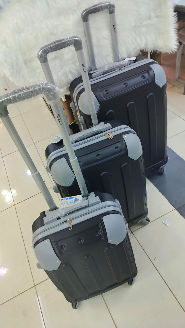 3 in1 Luxurious Fibre Suitcase, Black