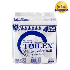 Toilex Toilet Tissue White 4s Unwrapped