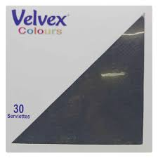Velvex Deep Colour Charcoal Black Serviettes 38cm