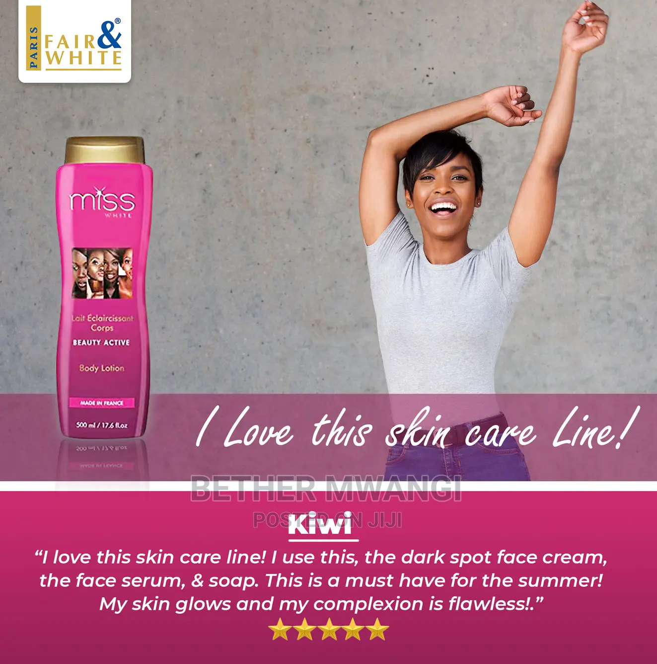 Fair and White Miss White Body Lotion