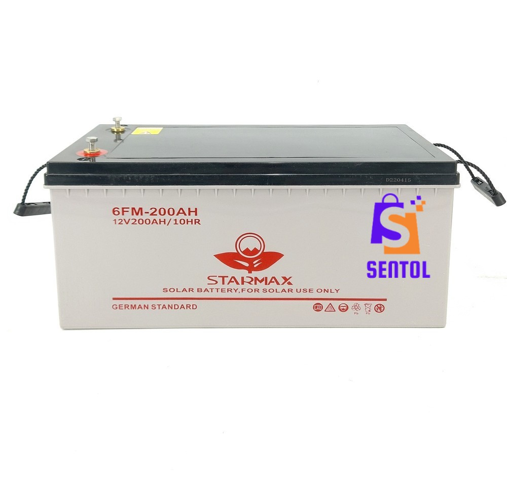12V 200AH Solar Battery, Maintenance Free, Deep Cycle, Lead-Acid