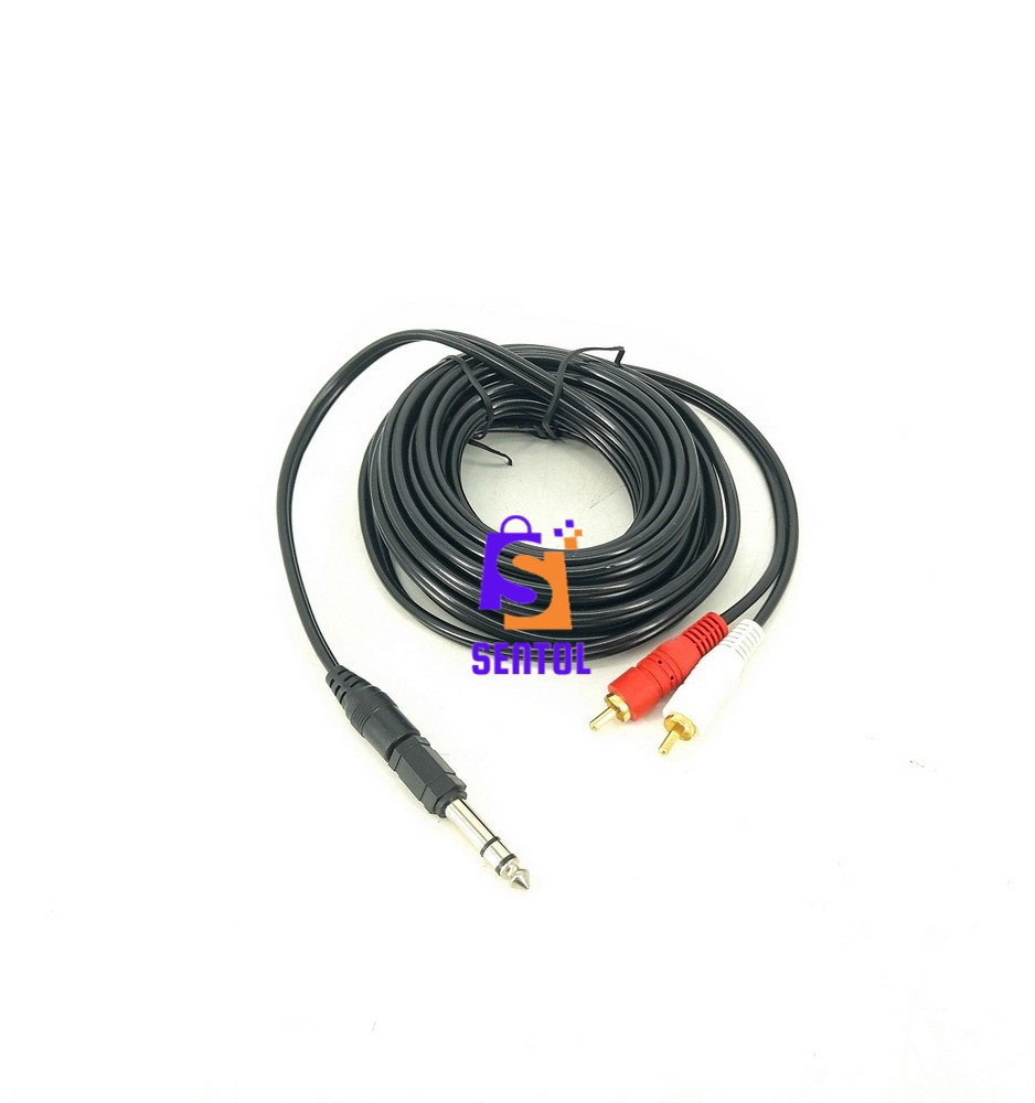 5m RCA to 3.5mm Jack Cable with 6.5mm Jack Adapter