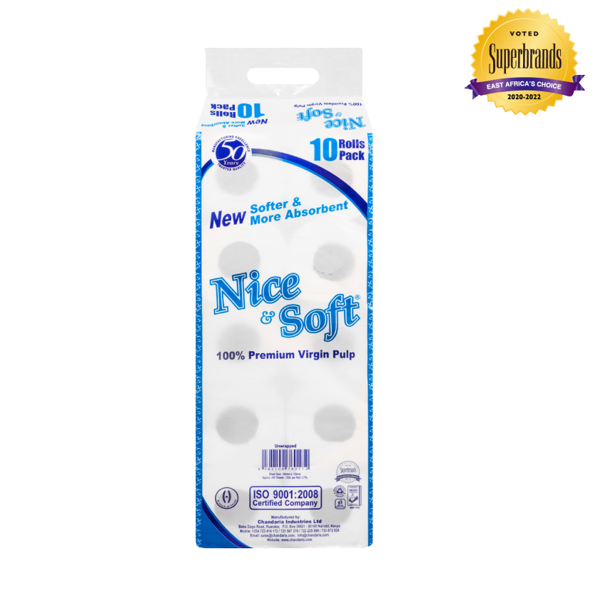 Nice & Soft Toilet Tissue White 10s Unwrapped