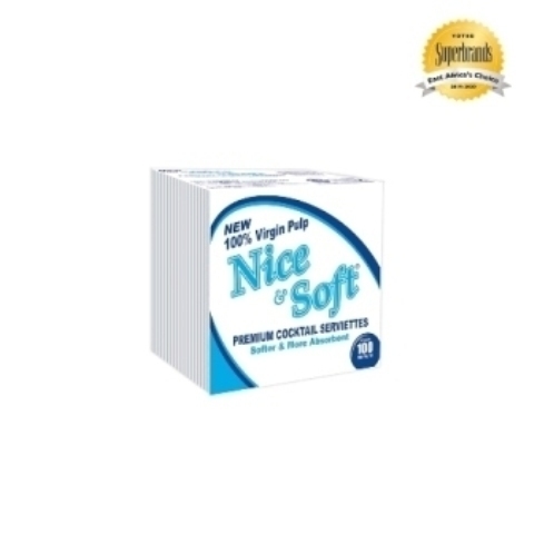 Nice & Soft White Serviettes 100 Sheets