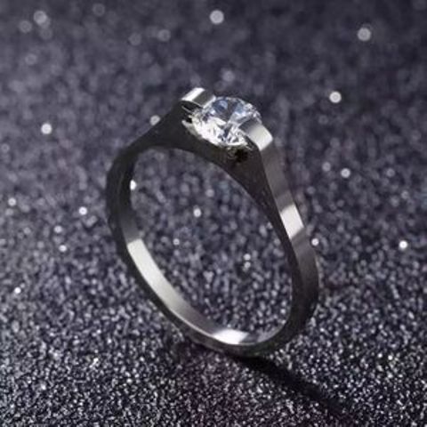 Silver Engagement Ring For Ladies