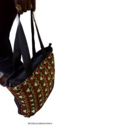 Ladies Brown Ankara denim Bag