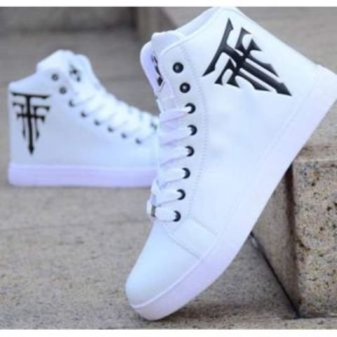 white ankle sneakers