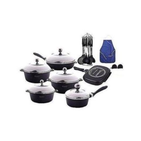 Dessini Non-Stick Cooking Pots - 23 Pieces - Black