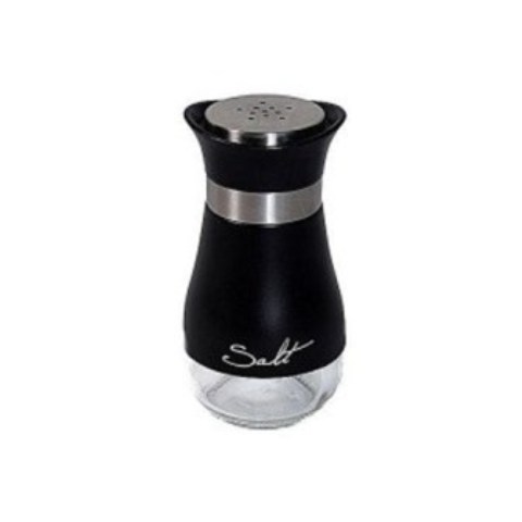 Glass Salt Shaker Black