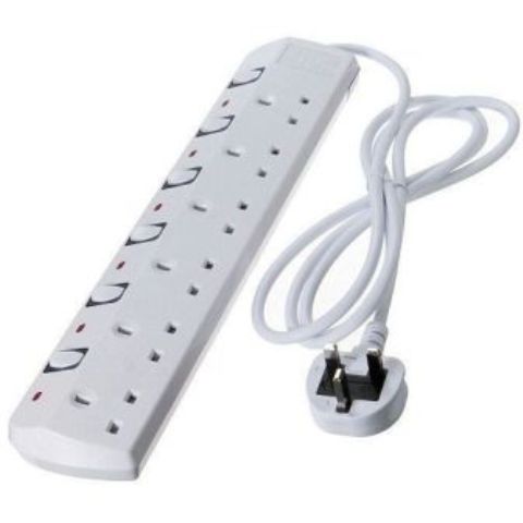 Jsb 6 way power extension cable - white- with 3Metre Cable