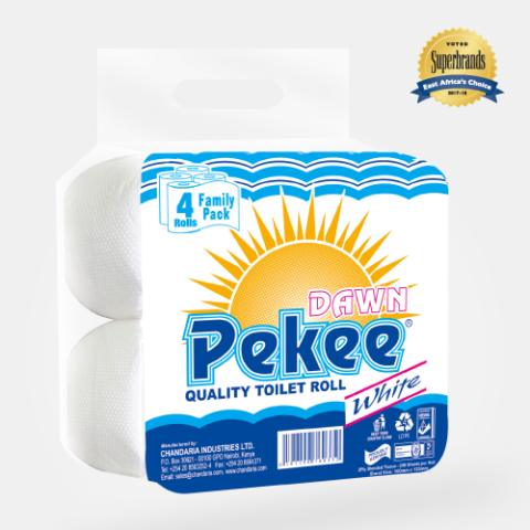 Dawn Pekee 2 Ply Unwrapped White Toilet Tissue 4 pack