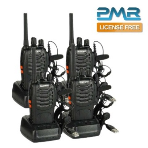4 pcs BAOFENG BF-888S UHF FM Transceiver High Illumination Flashlight Walkie Talkie