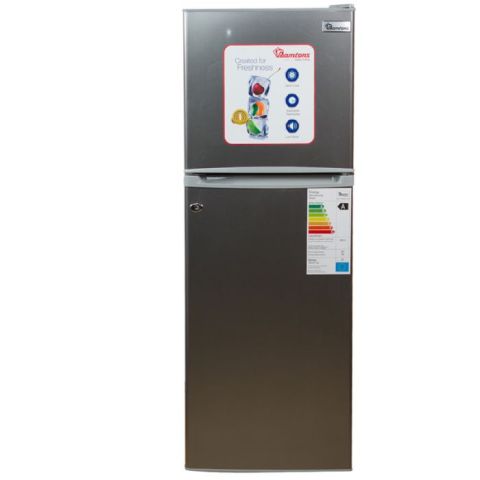 Ramtons 128 Liters 2 Door Direct Cool Fridge, Titan Steel- Rf/177