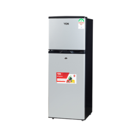Von VART-19DHY Double Door Fridge 138L - Silver