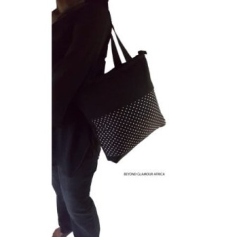 Ladies Denim Polka Dot Handbag