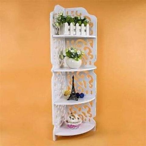 4 Tier Multipurpose Corner Decor Shelf