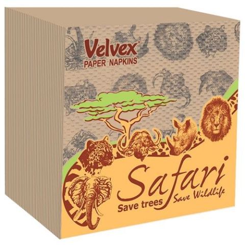 Safari Beige Serviettes/Napkins  100 Sheets