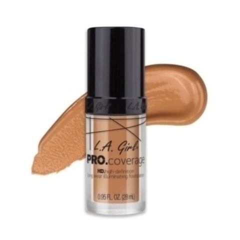 La Girl  Pro Coverage Illuminating Foundation Soft Honey -GLM648